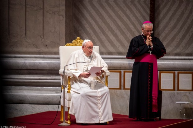 VATICAN-POPE-PRAYER-PEACE-SYNOD2023