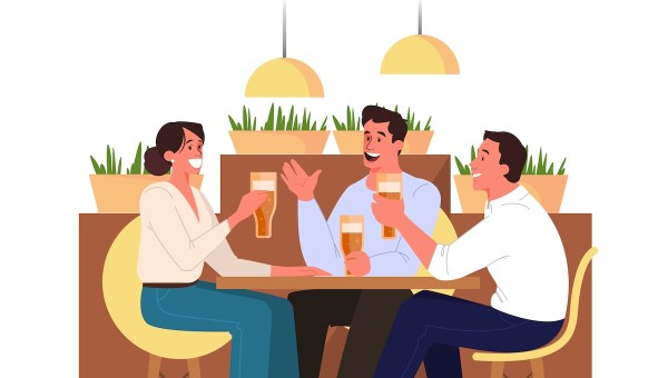 lonely social bar illustration cartoon drawing