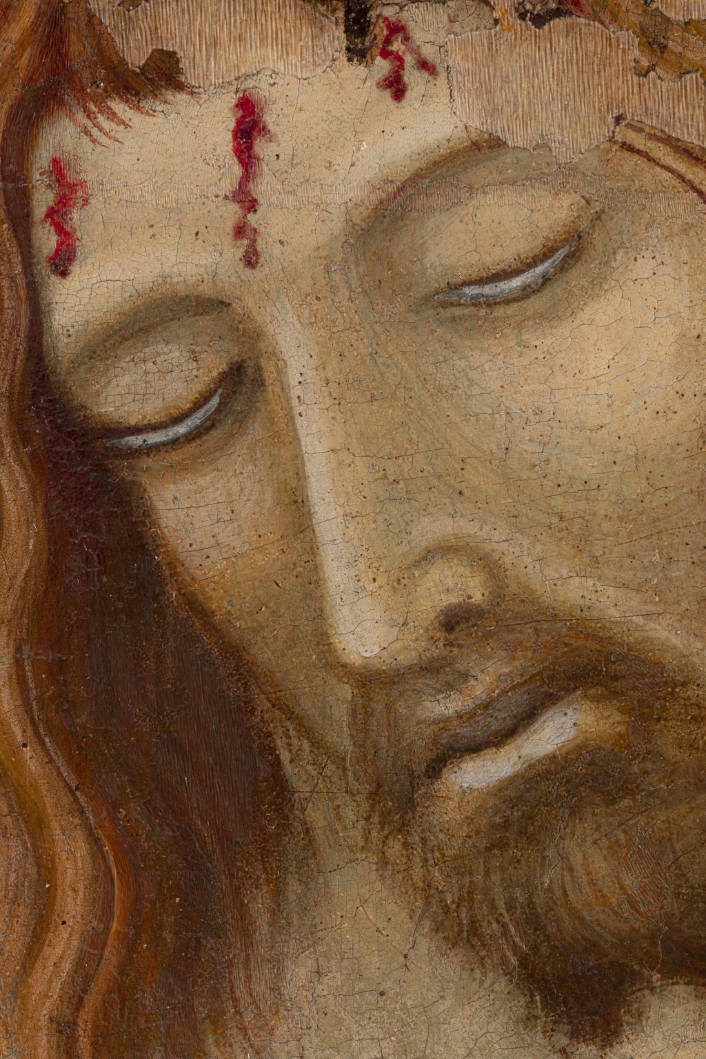 Lorenzetti Crucifix, Christ's face after restoration