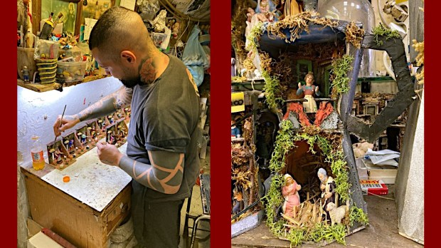 Shop creates Nativity scenes in Naples