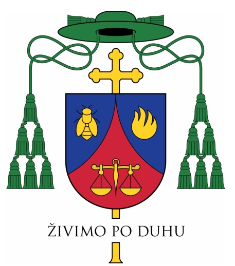 Coat of arms of Bishop Andrej Saje, of the diocese of Novo Mesto, Slovenia