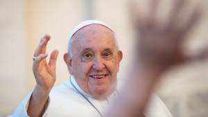 Pope Francis during his weekly general audience in St. Peter's square