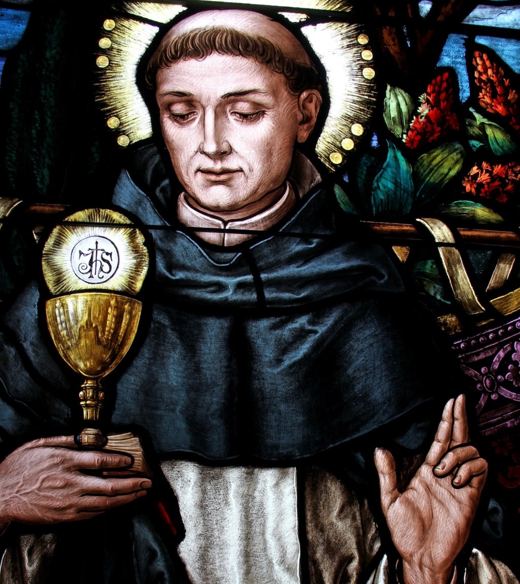St. Thomas Aquinas window by Emil Frei & Associates in St. Frances De Sales Oratory, St. Louis, Missouri.