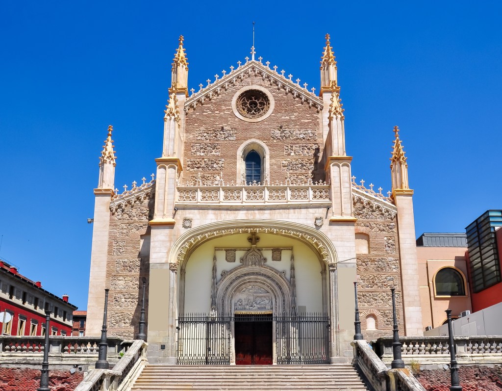 St. Jerome the Royal church facade, Madrid, Spain