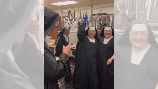 Carmelite nuns celebrating Thanksgiving