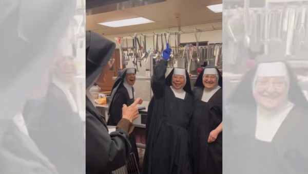 Carmelite nuns celebrating Thanksgiving