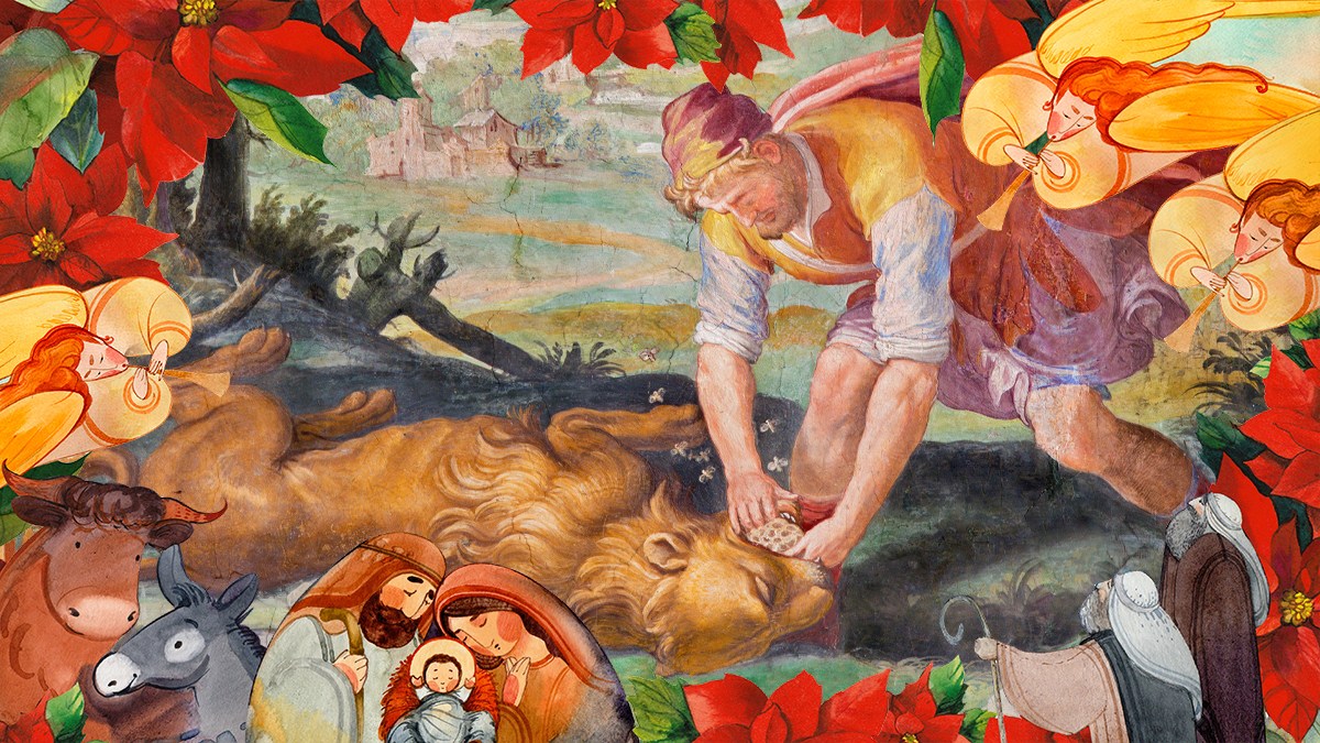 Advent08-The-fresco-Samson-wrestling-a-lion-Shutterstock