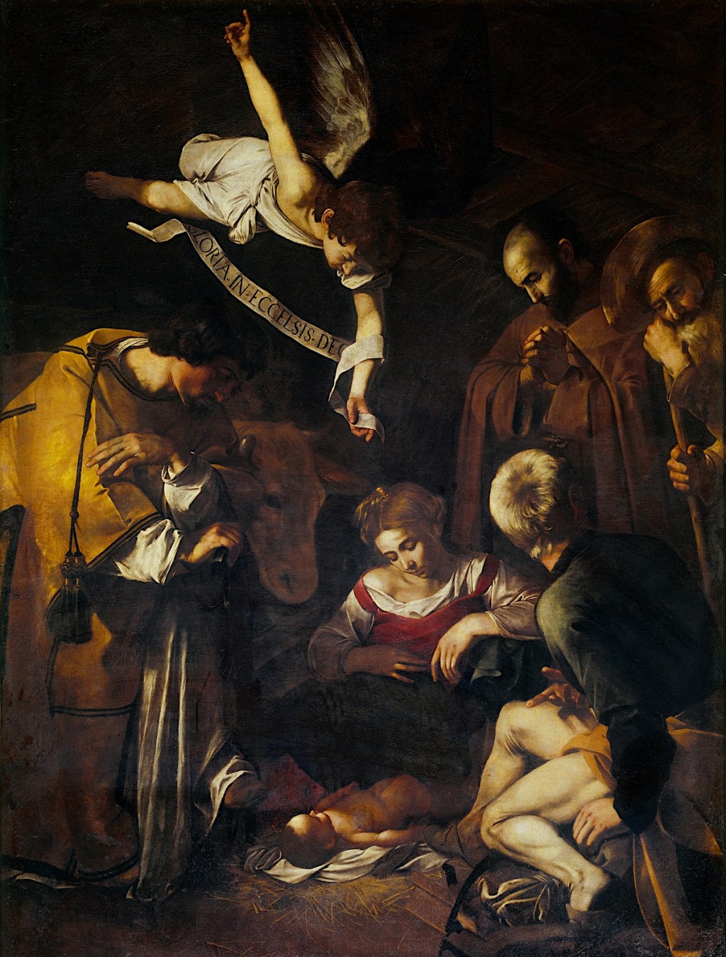 "Nativity with St. Francis and St. Lawrence" by Caravaggio, 1609
