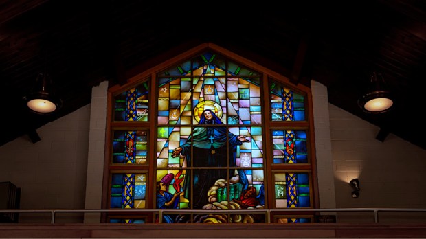 Mother Cabrini stained glass window