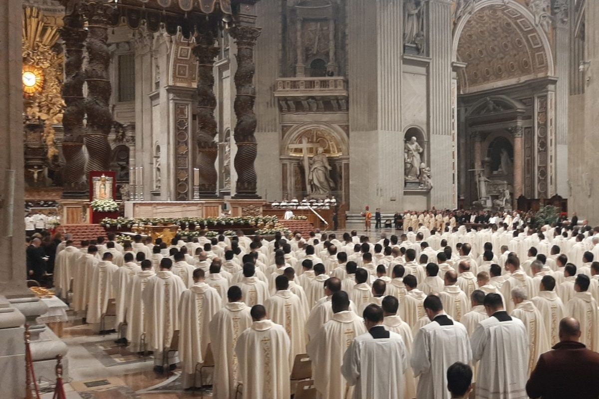 Misa de Nuestra Señora de Guadalupe, 12 de diciembre de 2023 en la Basílica de San Pedro.