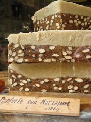 Panforte at a shop in San Gimignano