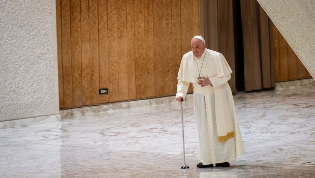 Pope Francis during his weekly general audience in Paul VI Hall at the Vatican.