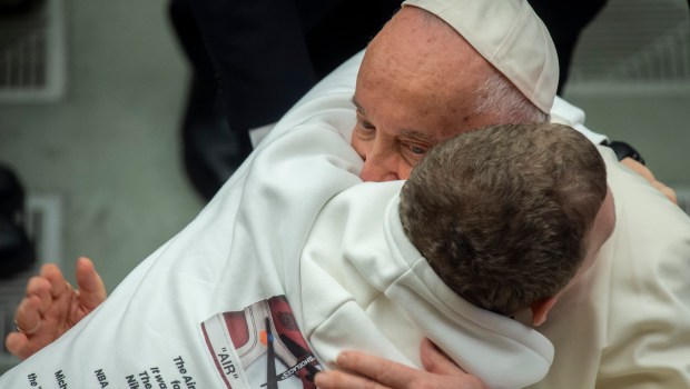 Pope Francis during his weekly general audience in Paul VI Hall at the Vatican