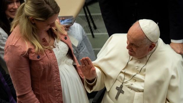 Pope Francis during his weekly general audience in Paul VI Hall