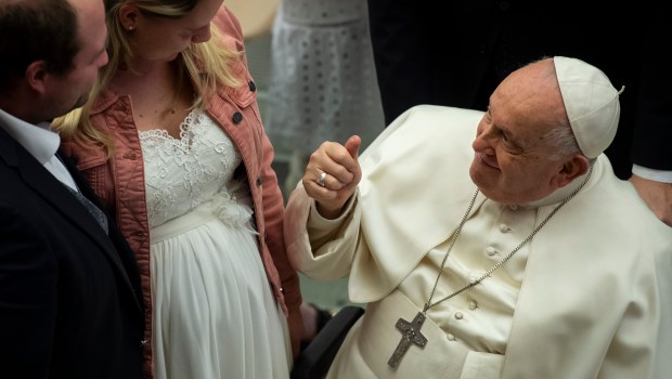 Pope Francis during his weekly general audience in Paul VI Hall