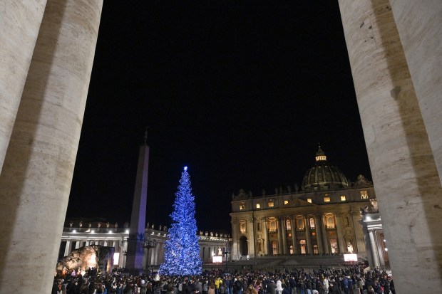 St. Peter's Square - Christmas tree and nativity scene lighting ceremony at the Vatican Dec.09 2023