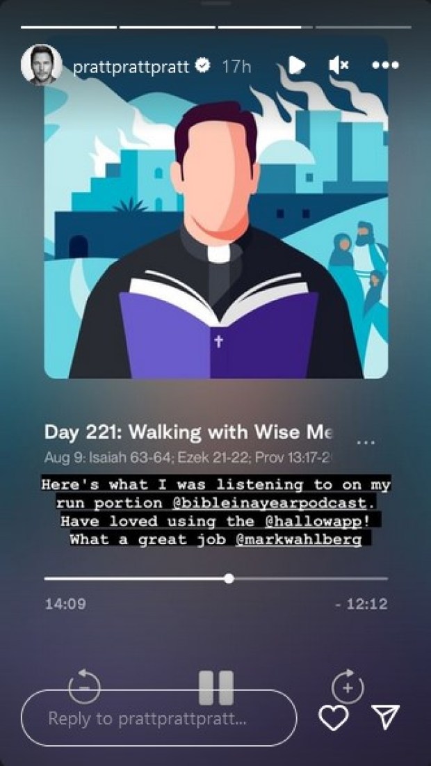 Chris Pratt Bible in a year podcast