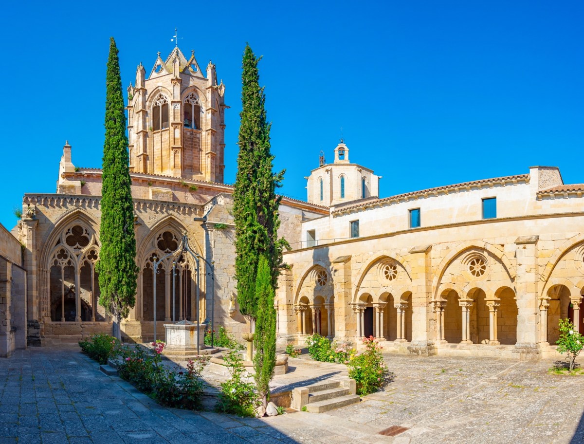 Cloister of cistercian monastery of Santa Maria of Vallbona de les Monges, Spain