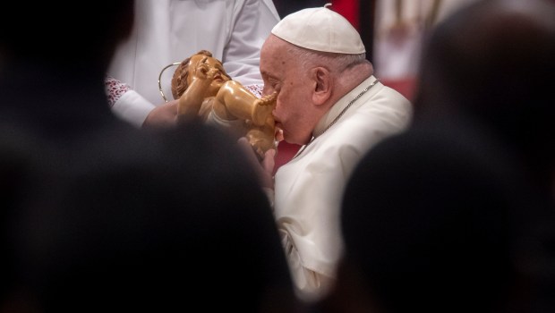 Pope Francis presides a mass for the Epiphany in Saint Peter's Basilica at the Vatican on January 6, 2024.