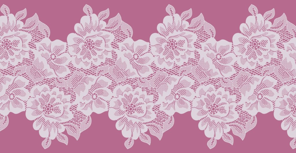 Flower lace on pink background
