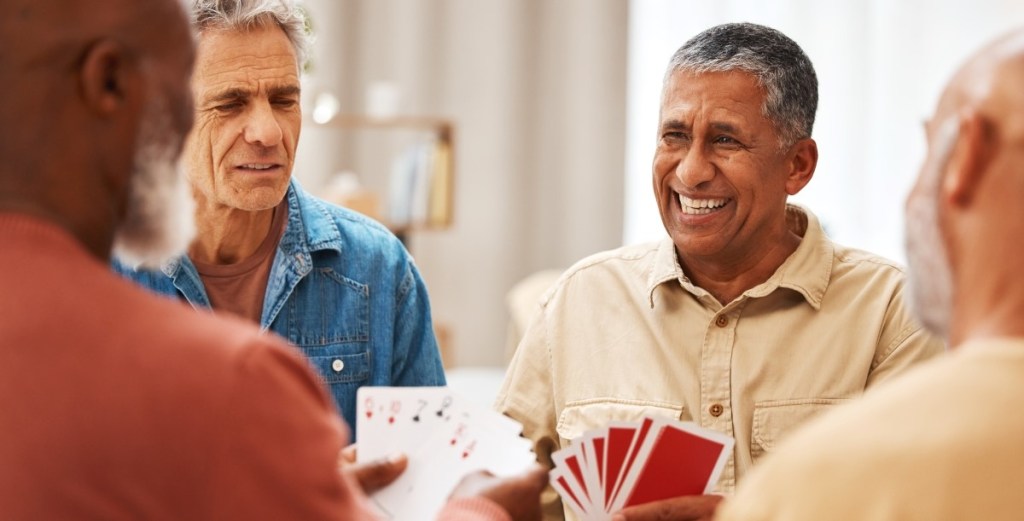 Older men playing cards