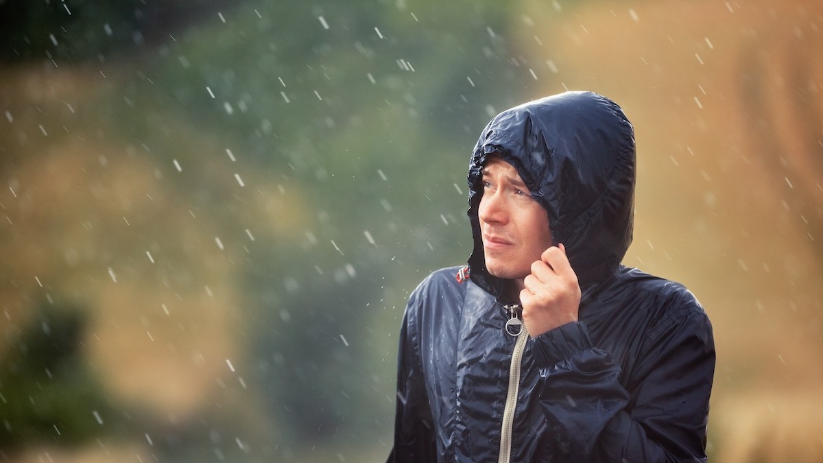 man rain coat