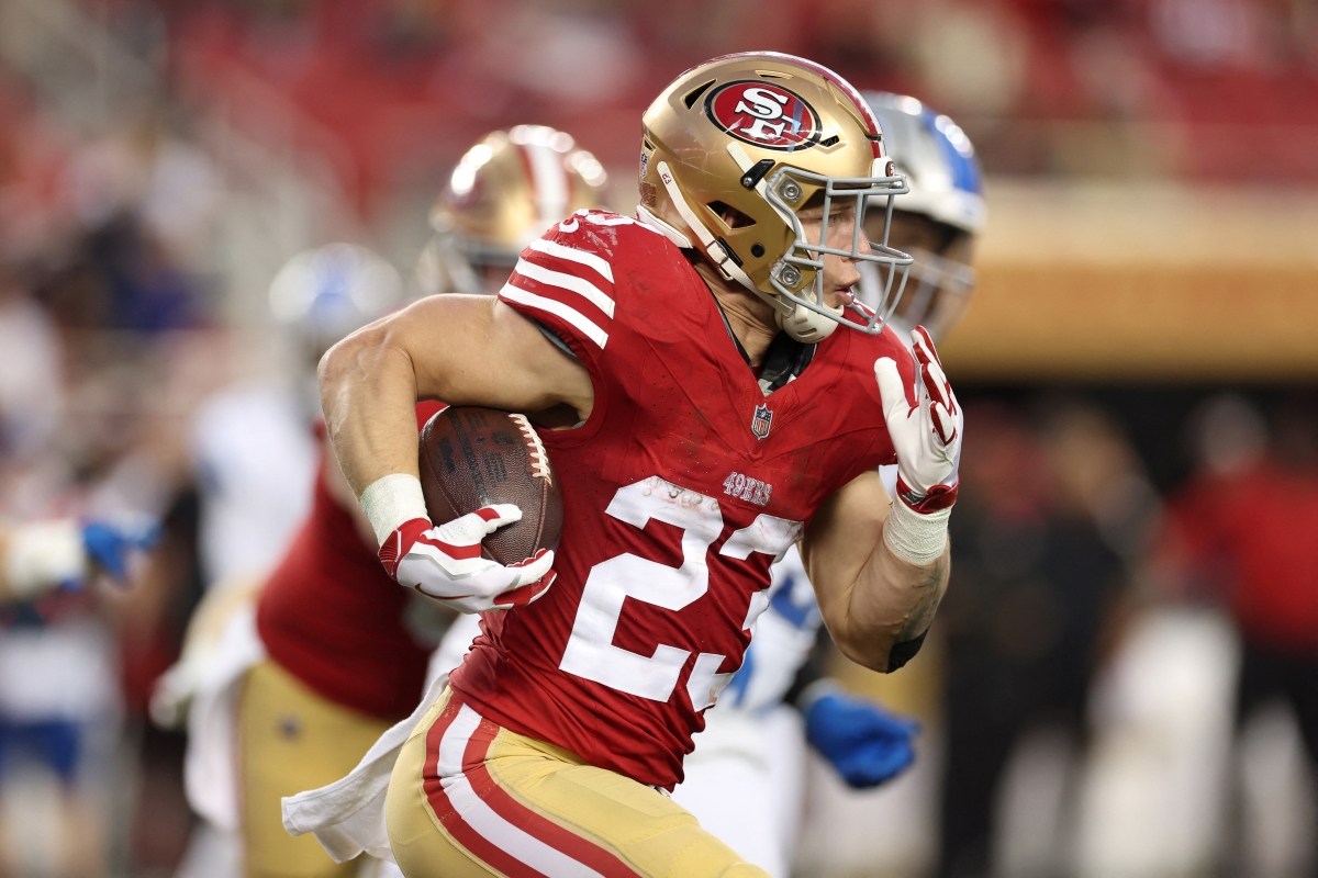 Christian McCaffrey playing in NFC Championship game.