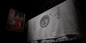 The “Tablecloth of Forgiveness” goes on display at the Vatican