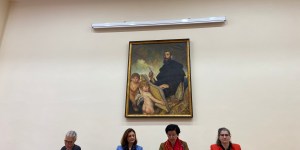 The organizers of the two-day conference in March 2024, "Women in the Church: Builders of humanity" at a press conference presenting the event