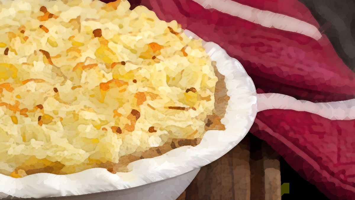 Aleteia meatless meal planner Lent 2024 - Royal bean pie crowned with mashed potatoes
