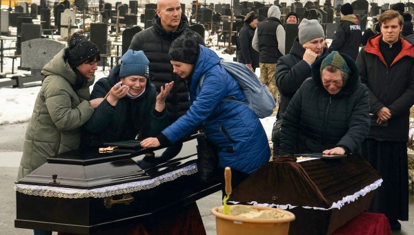 Burying the dead in Kharkiv, Ukraine