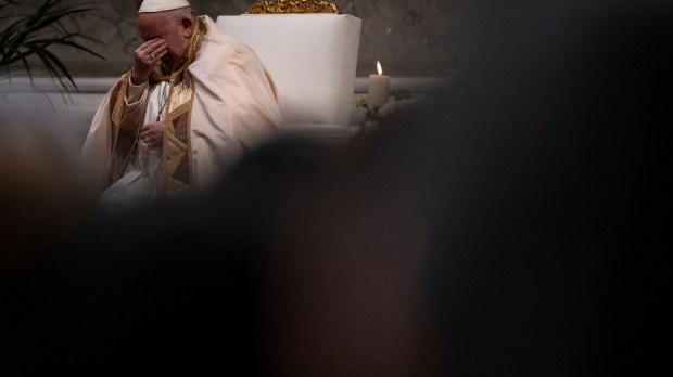 Pope Francis leads a mass at St Peter’s basilica for the Feast of the Presentation of the Lord on February
