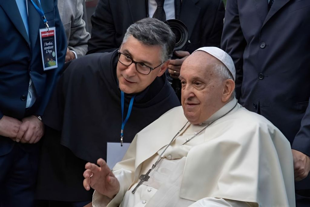 Pope Francis and Father Enzo Fortunato, coordinator of World Children’s Day and head of communications of St. Peter's Basilica