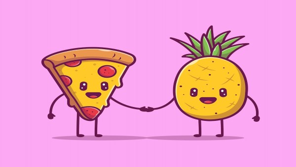 pineapple with pizza
