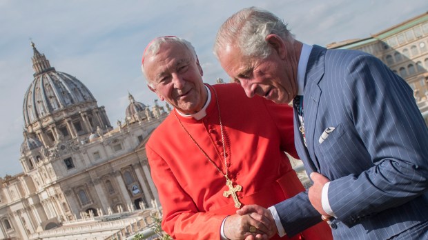 Prince of Wales attends with Cardinal Vincent Nicholls