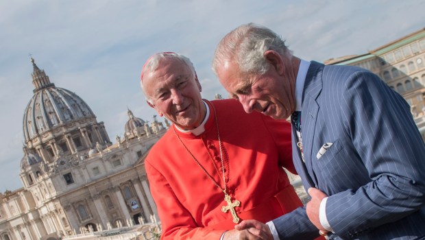 Prince of Wales attends with Cardinal Vincent Nicholls