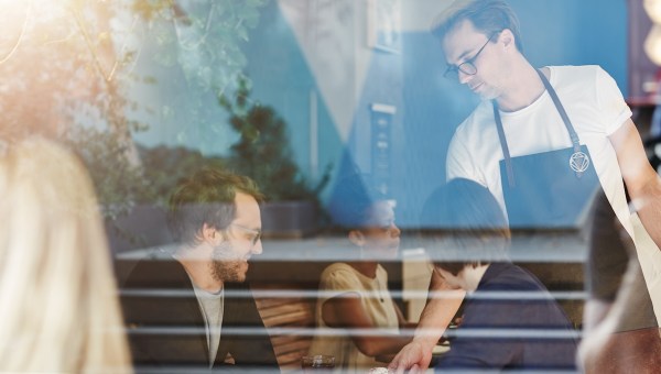 serving reflection waiter restaurant