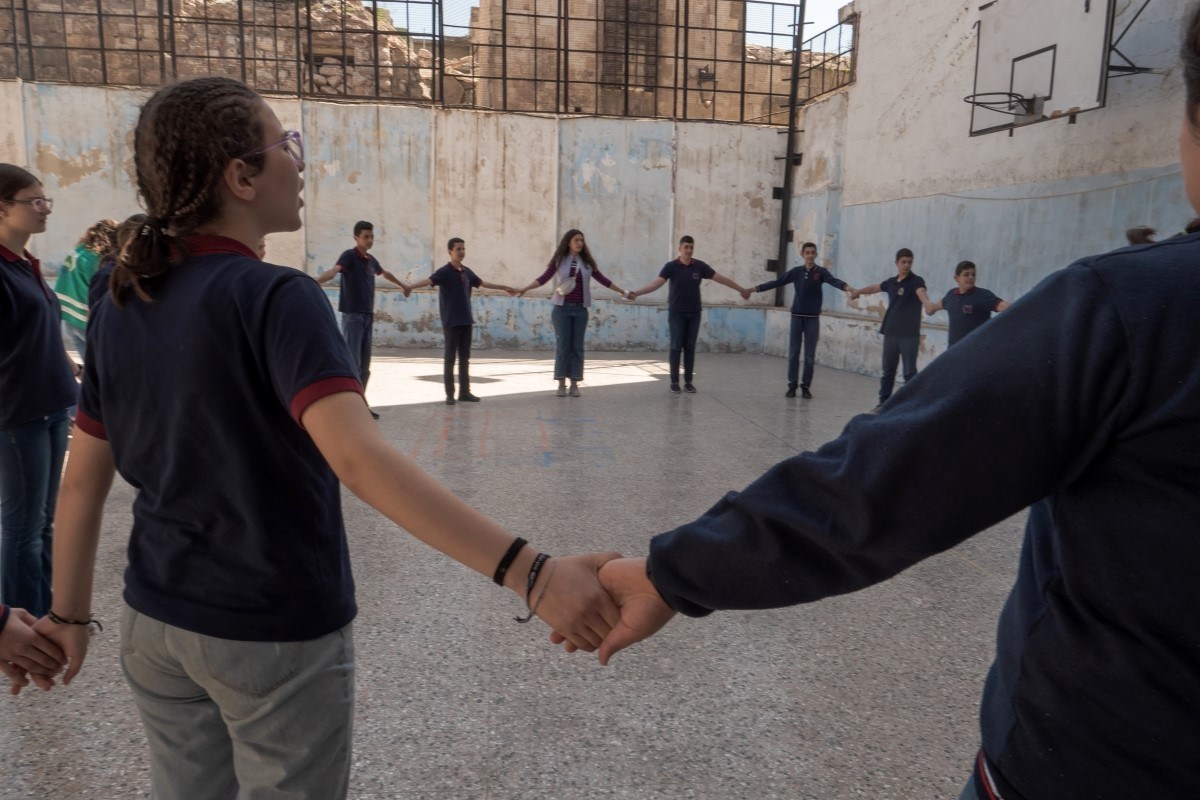 AVSI working with children in Aleppo, Syria