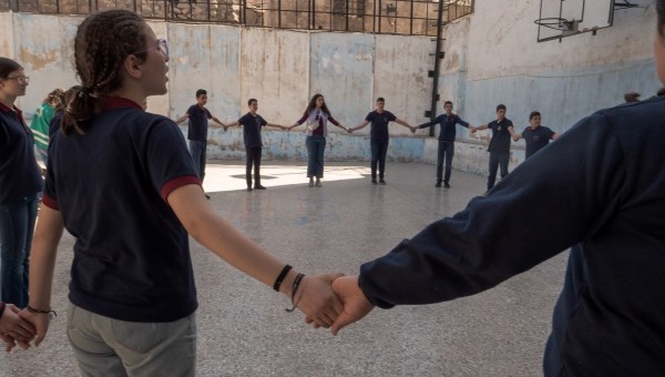 AVSI working with children in Aleppo, Syria