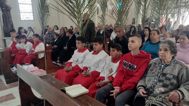Gaza Catholic Christian parish Palm Sunday