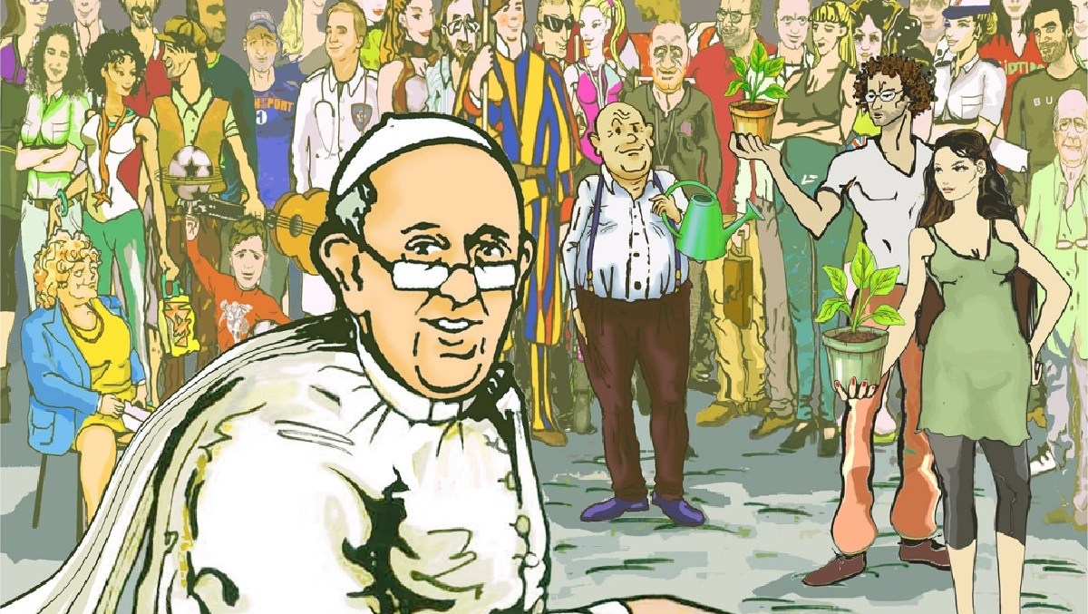 Pope Francis feeds Catholic virtues in Lenten street art - Vimarsana News