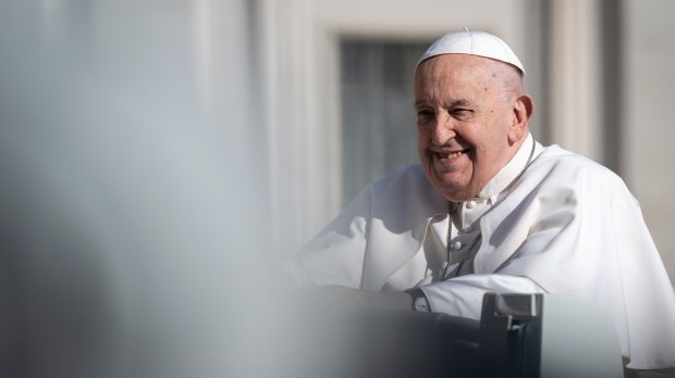 Pope Francis during his weekly general audience at St. Peter's Square at the Vatican on March 20, 2024