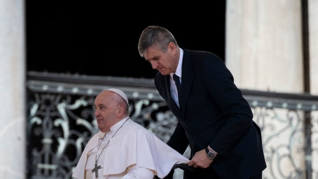 Pope Francis during his weekly general audience at St. Peter's Square at the Vatican on March 20, 2024