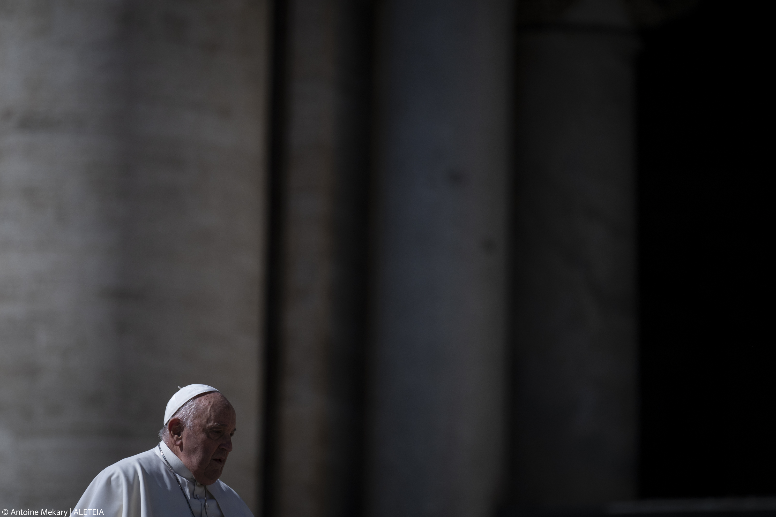 Pope Francis during his weekly general audience at St. Peter's Square at the Vatican on March 20, 2024