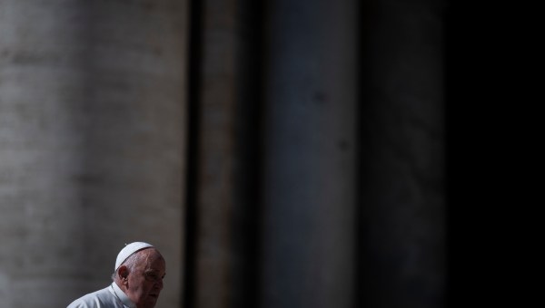 Pope Francis during his weekly general audience at St. Peter's Square at the Vatican on March 20, 2024
