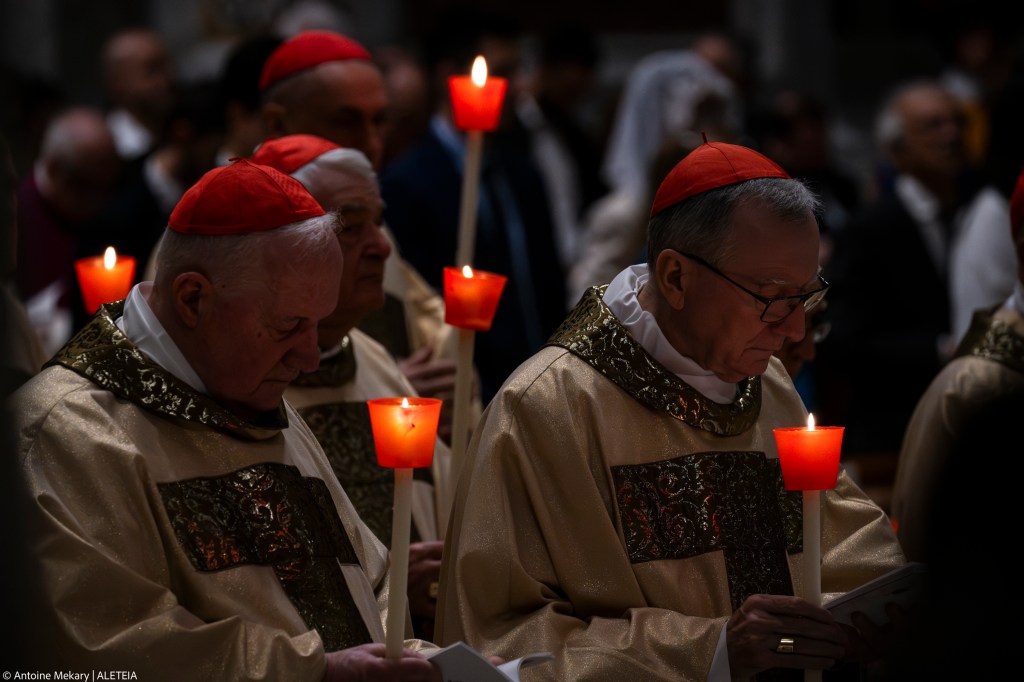 Pope Francis leads the Easter Vigil mass on April 8, 2023