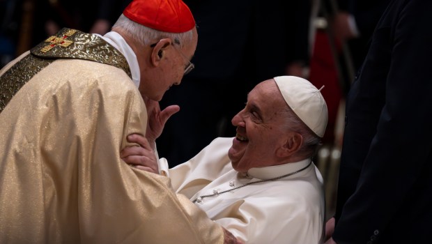Pope Francis leads the Easter Vigil mass on April 8, 2023