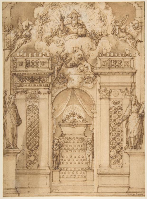 F. Zuccari, design for a machine of the Forty Hours, 1540-1609