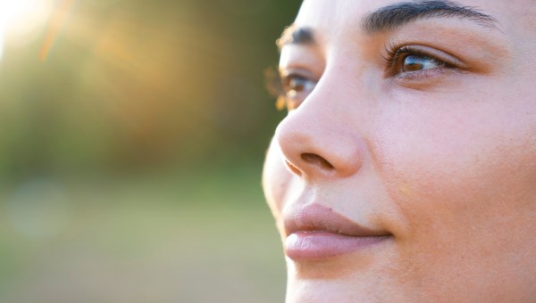 Woman looking off into distance
