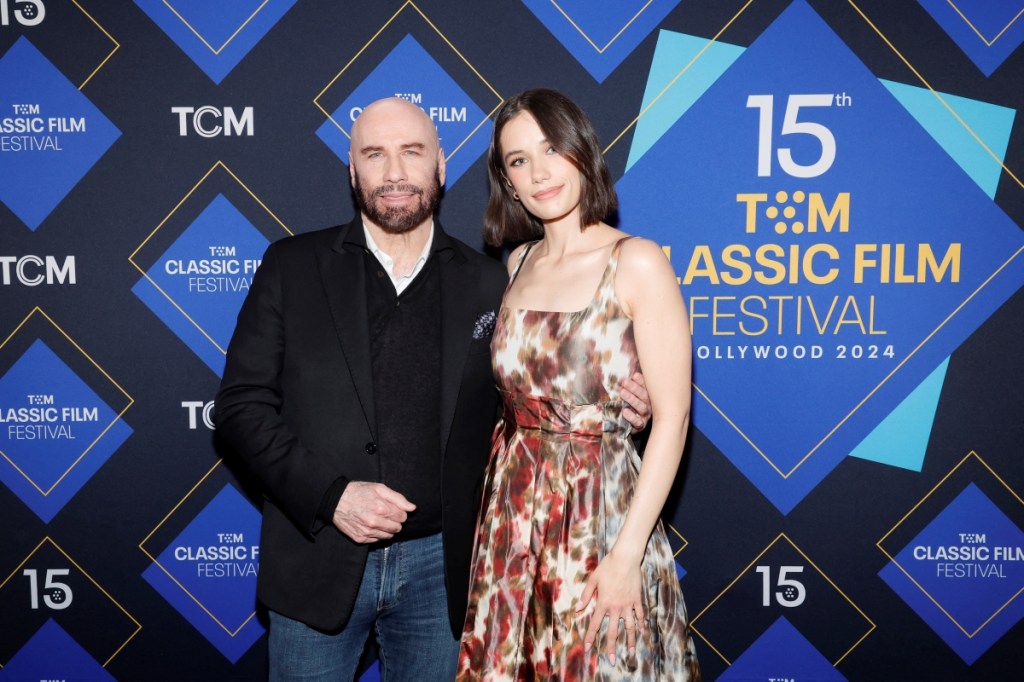 John Travolta and daughter Emma at the 2024 TCM Film Festival in Hollywood.